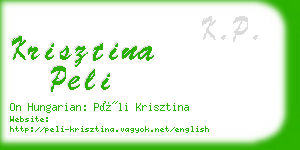 krisztina peli business card